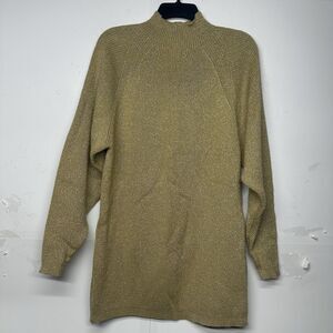jones New York Vintage Women’s Turtleneck knitted gold sweater Size Medium